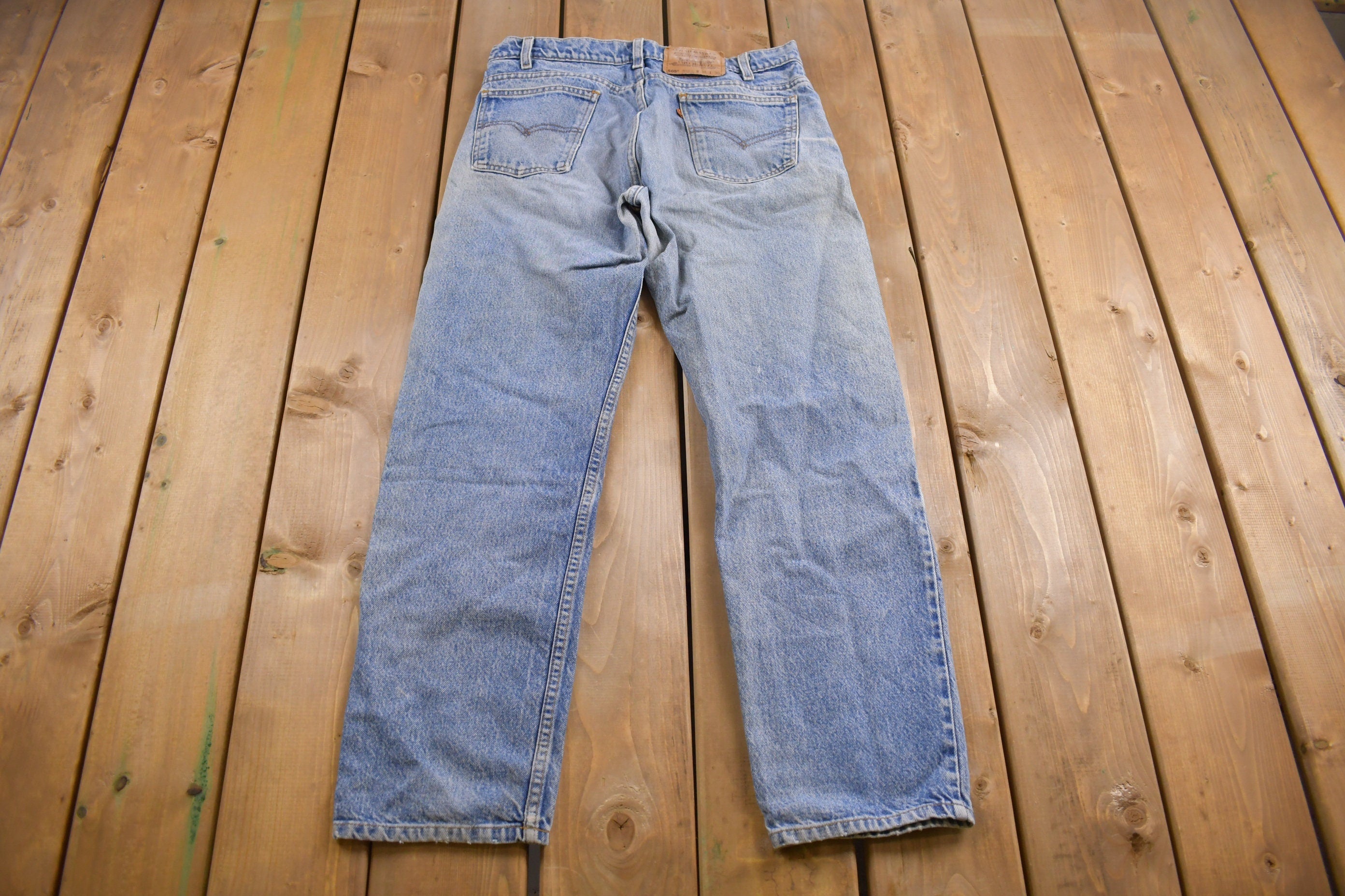 Vintage 1990s Levi's 505 Orange Tab Jeans Size 32 x 28