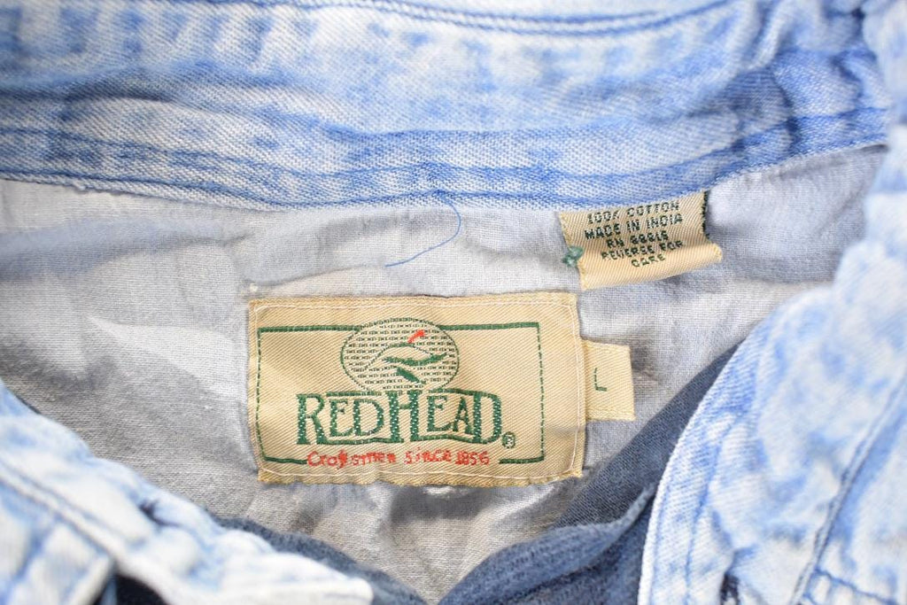 Vintage 1990s Red Head Quarter Button Up Shirt Mens L