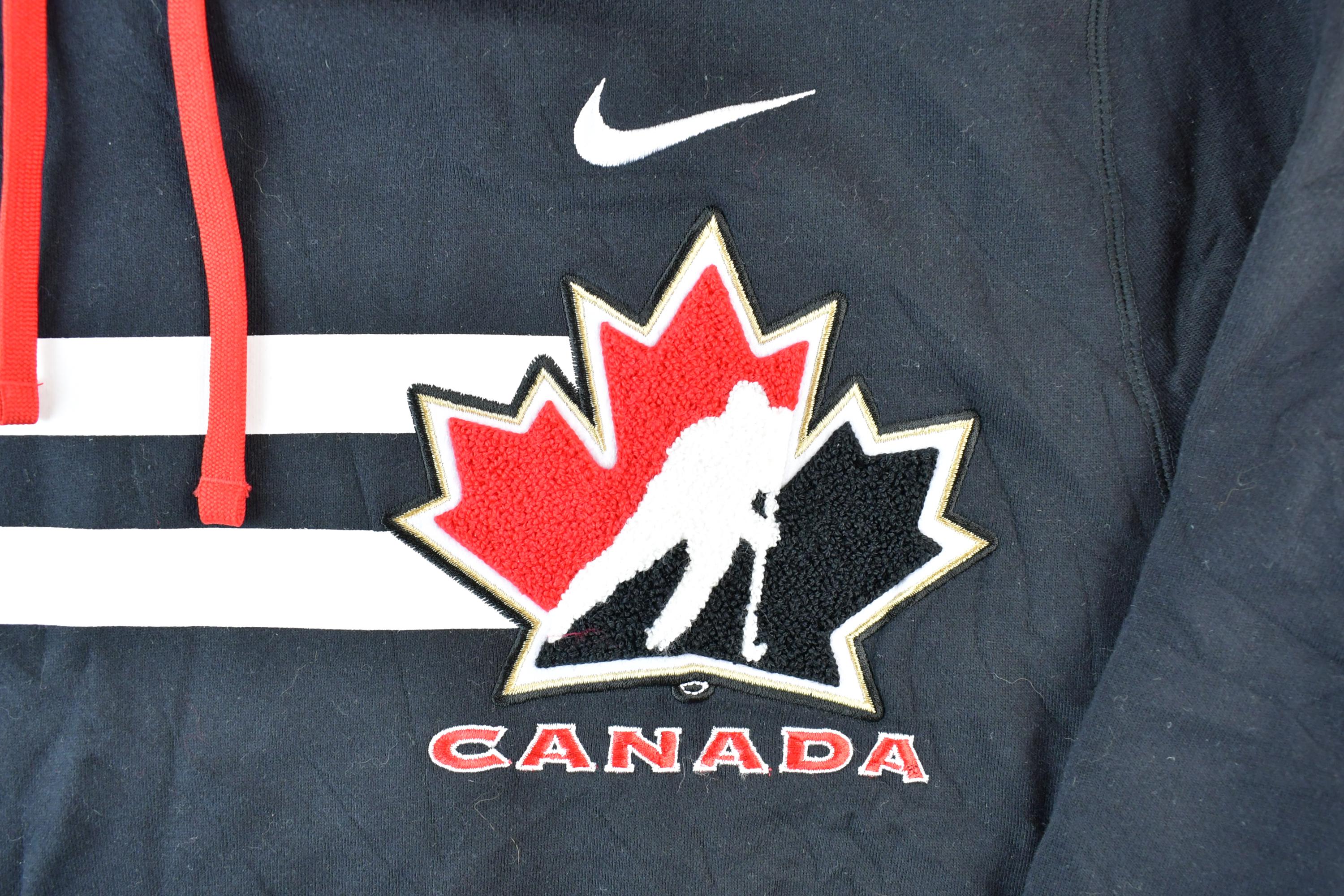 Vintage 1990s Nike Hockey Canada NHL Hockey Hoodie Sweatshirt