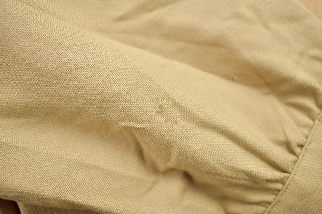 Vintage 1990s Beige Blank USMC Button Up Military Shirt