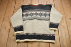 Vintage 1980s Squaw Valley 100% Wool Knitted Sweater