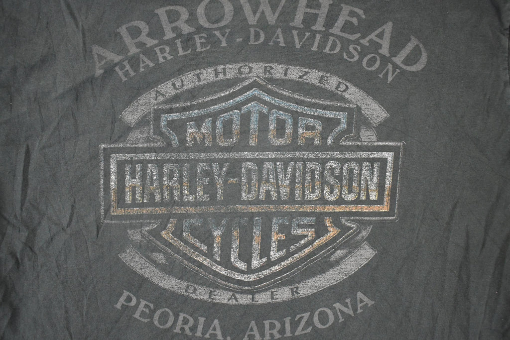 Vintage Y2K Arrowhead Harley Davidson Motorcycles 100th Anniversary Biker T-Shirt Men's M