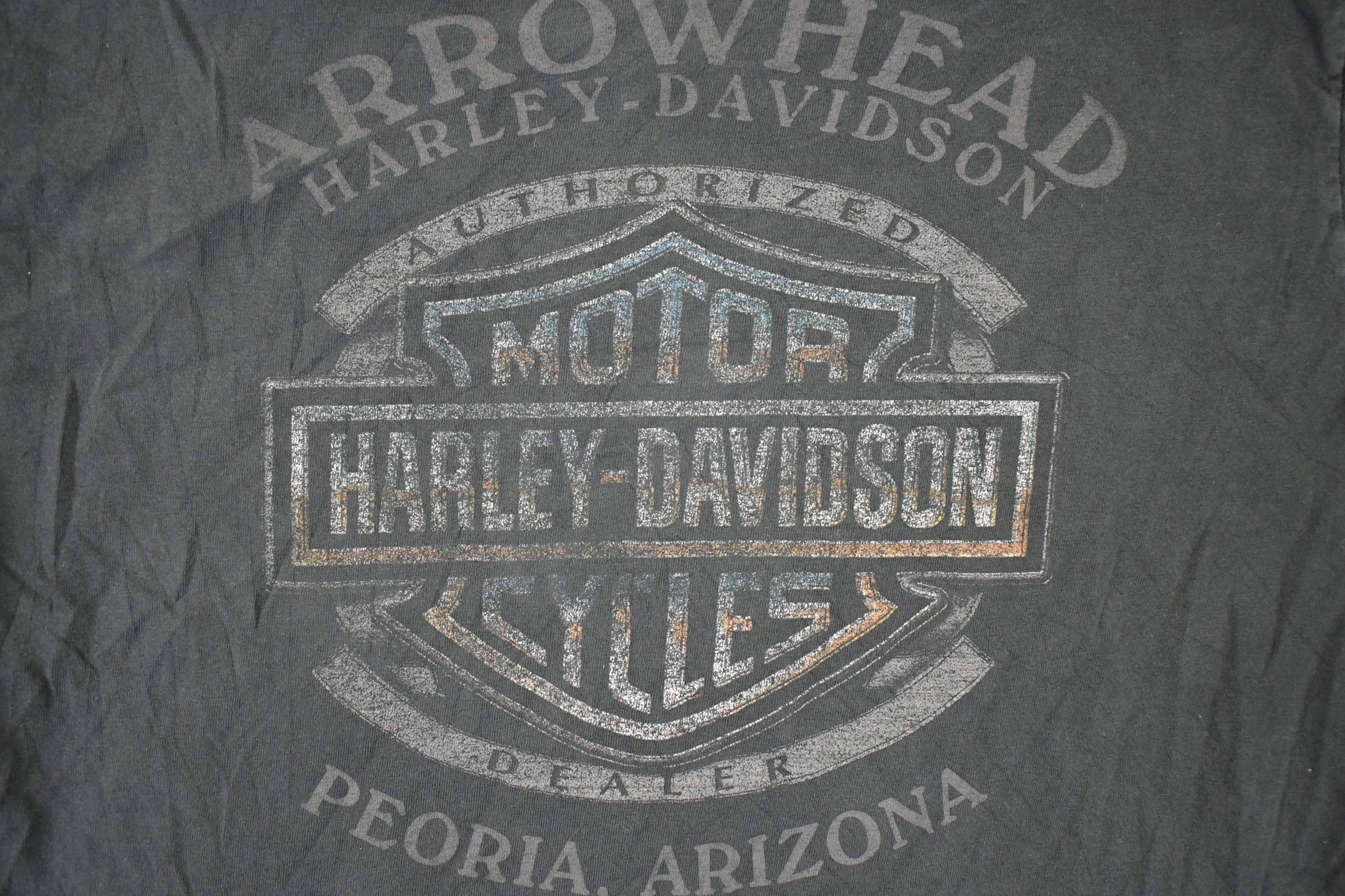 Vintage Y2K Arrowhead Harley Davidson Motorcycles 100th Anniversary Biker T-Shirt Men's M