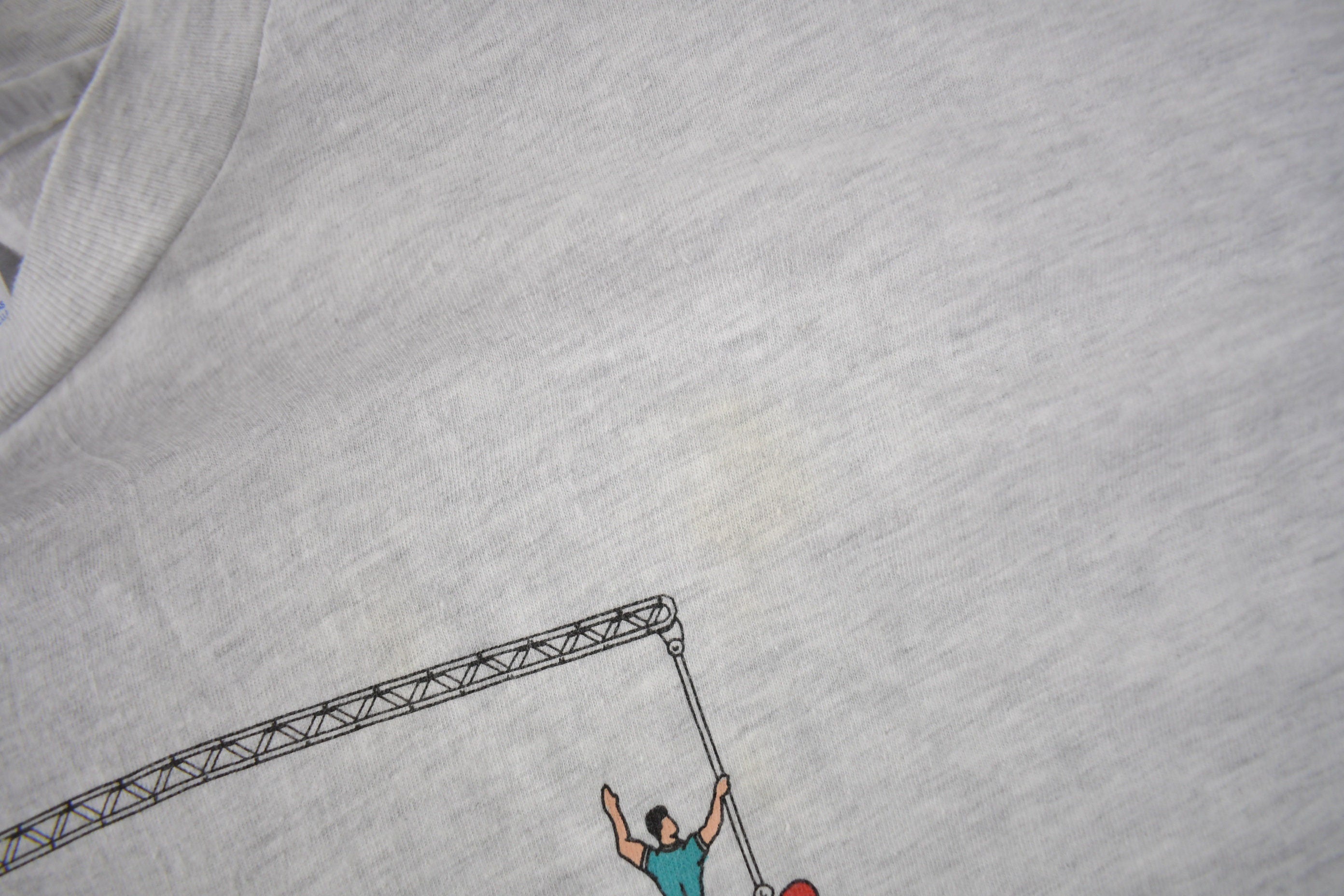 Vintage 1990s Ballys Body Under Construction Single Stitch Graphic T Shirt Made In USA
