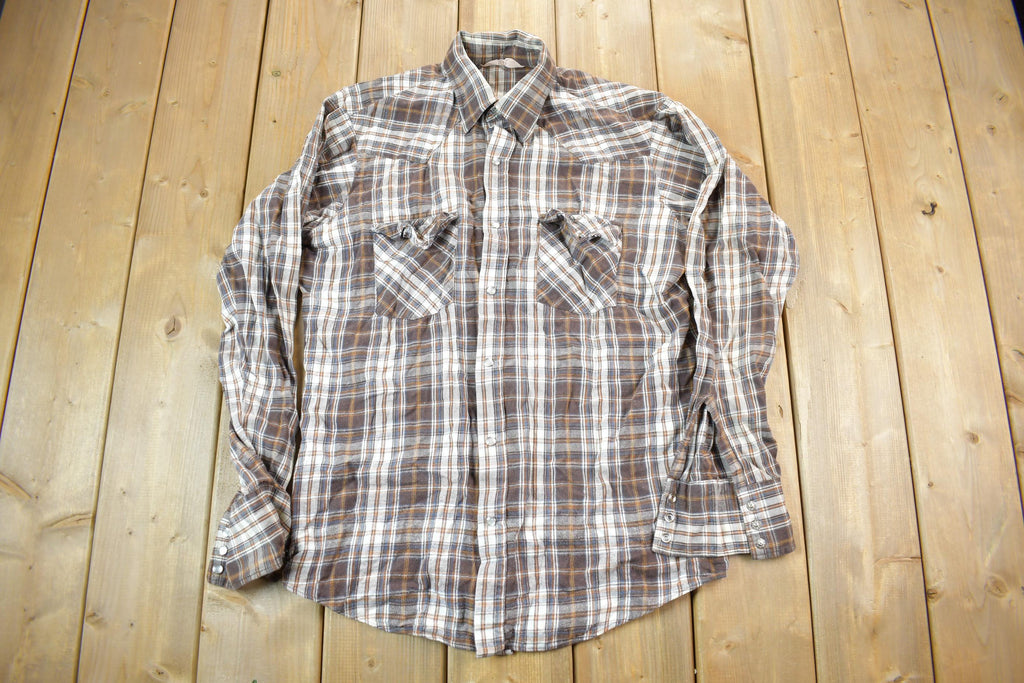 Vintage 1990s Plaid Button Up Flannel Shirt
