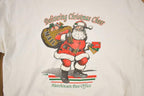 Vintage 1990s Delivering Christmas Cheer Graphic Print Santa Crewneck Sweatshirt Mens L