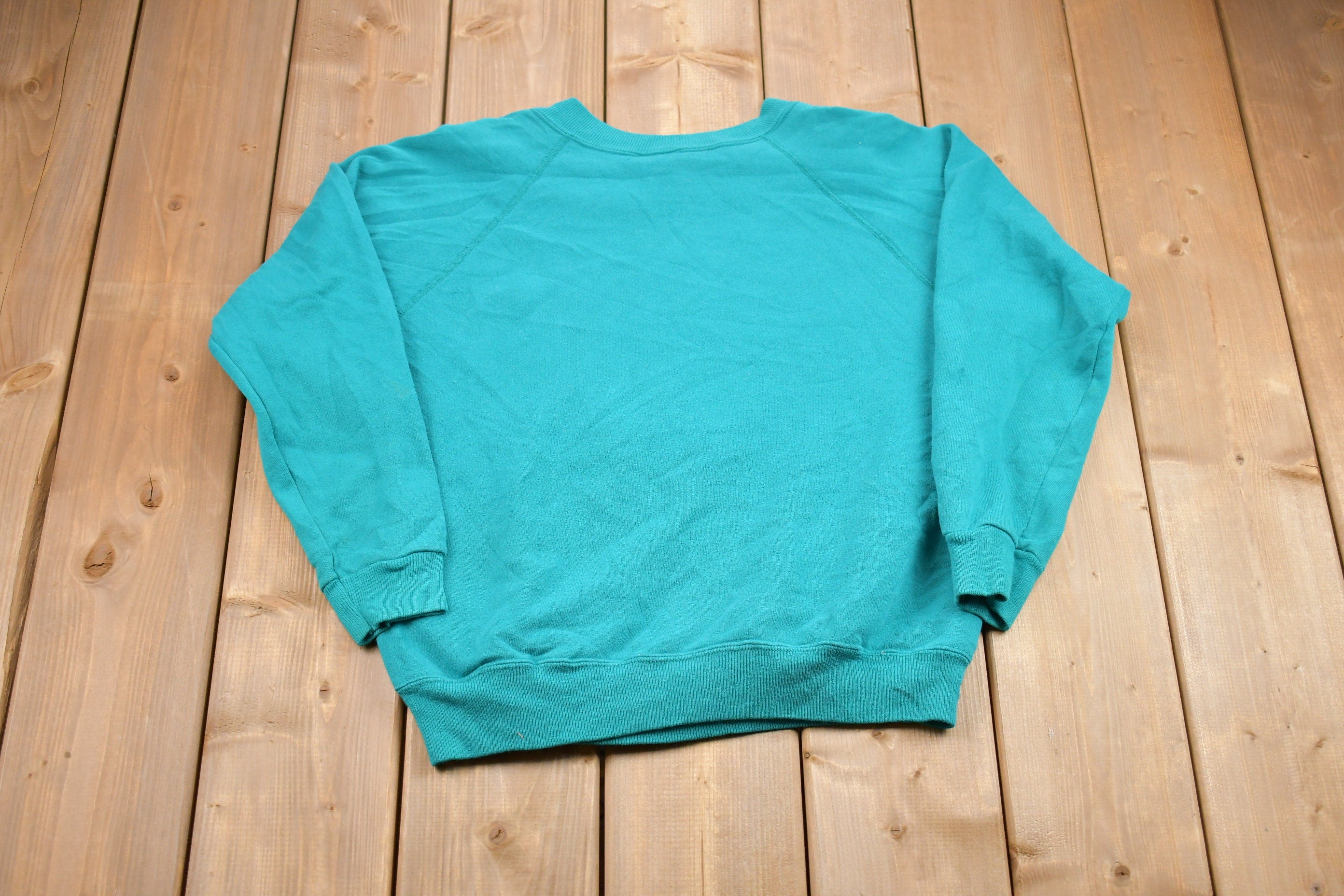 Vintage 1980s Heart Patchwork Made In USA Crewneck