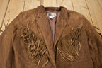 Vintage 1990s Together Genuine Leather Suede Fringe Jacket