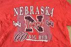 Vintage 1990s Nebraska Huskers University Collegiate T-Shirt / NCAA Tee / Americana / Galt Sand Sportswear