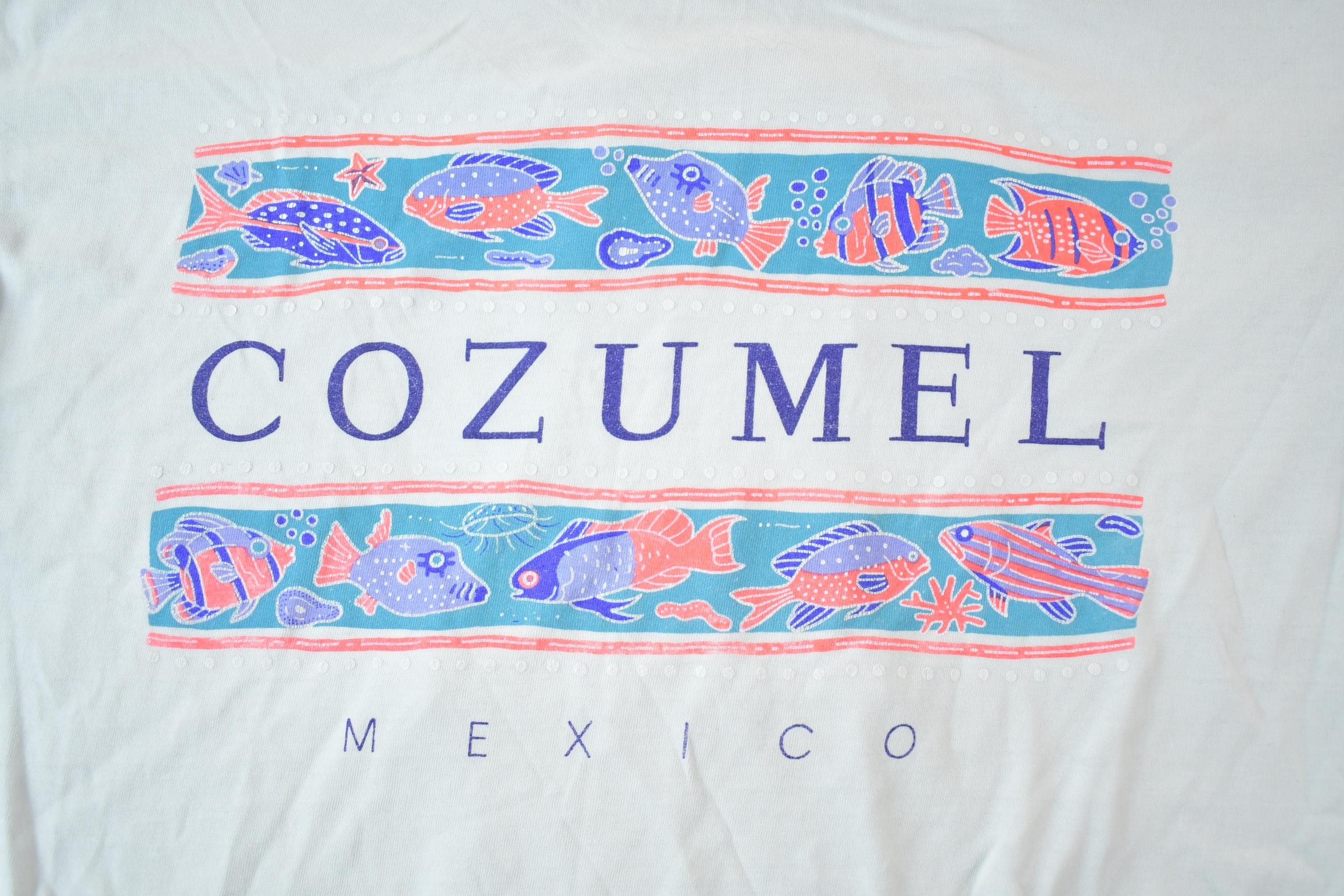 Vintage 1990s Cozumel Mexico Souvenir T-Shirt Mens L