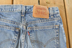 Vintage 1990s Levi's Denim Jeans Women's 26 x 34 / Original Fit / 90s Levi's / Distressed Sun Faded Jeans