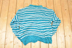 Vintage 1990s City Streets Striped Knit Crewneck Sweater Men's L