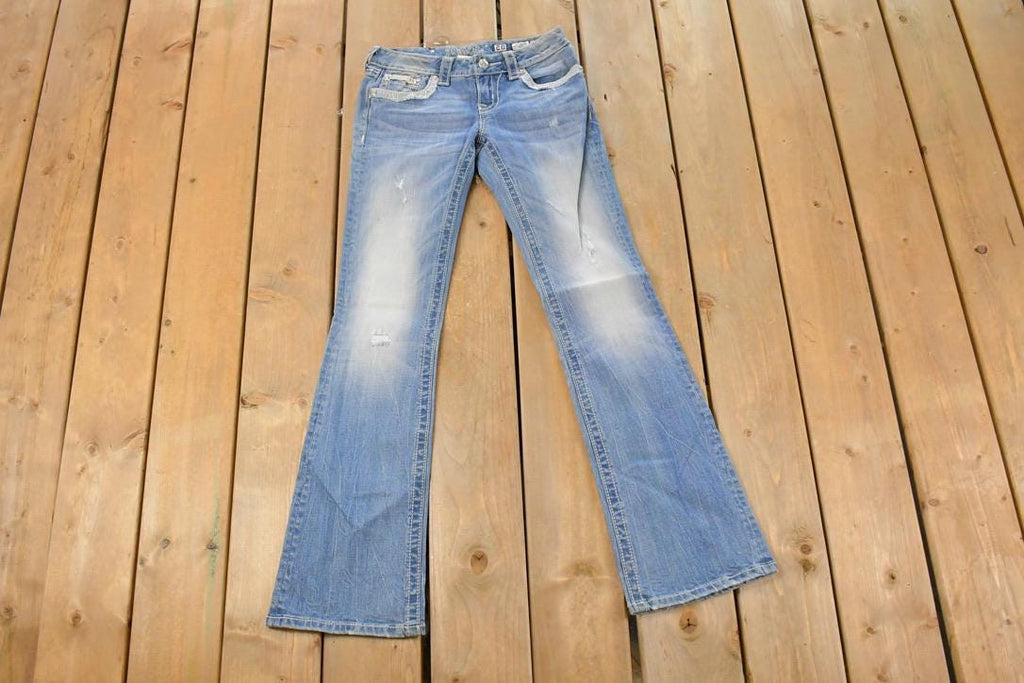 Vintage Deadstock Y2K Miss Me Bedazzled Low Rise Jeans Women's Size 26x31