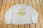 Vintage 1990s Los Angeles Lakers NBA Quarter Zip Sweatshirt Men's Large