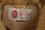 Vintage 1980s Ovis Shearling Suede Leather Coat