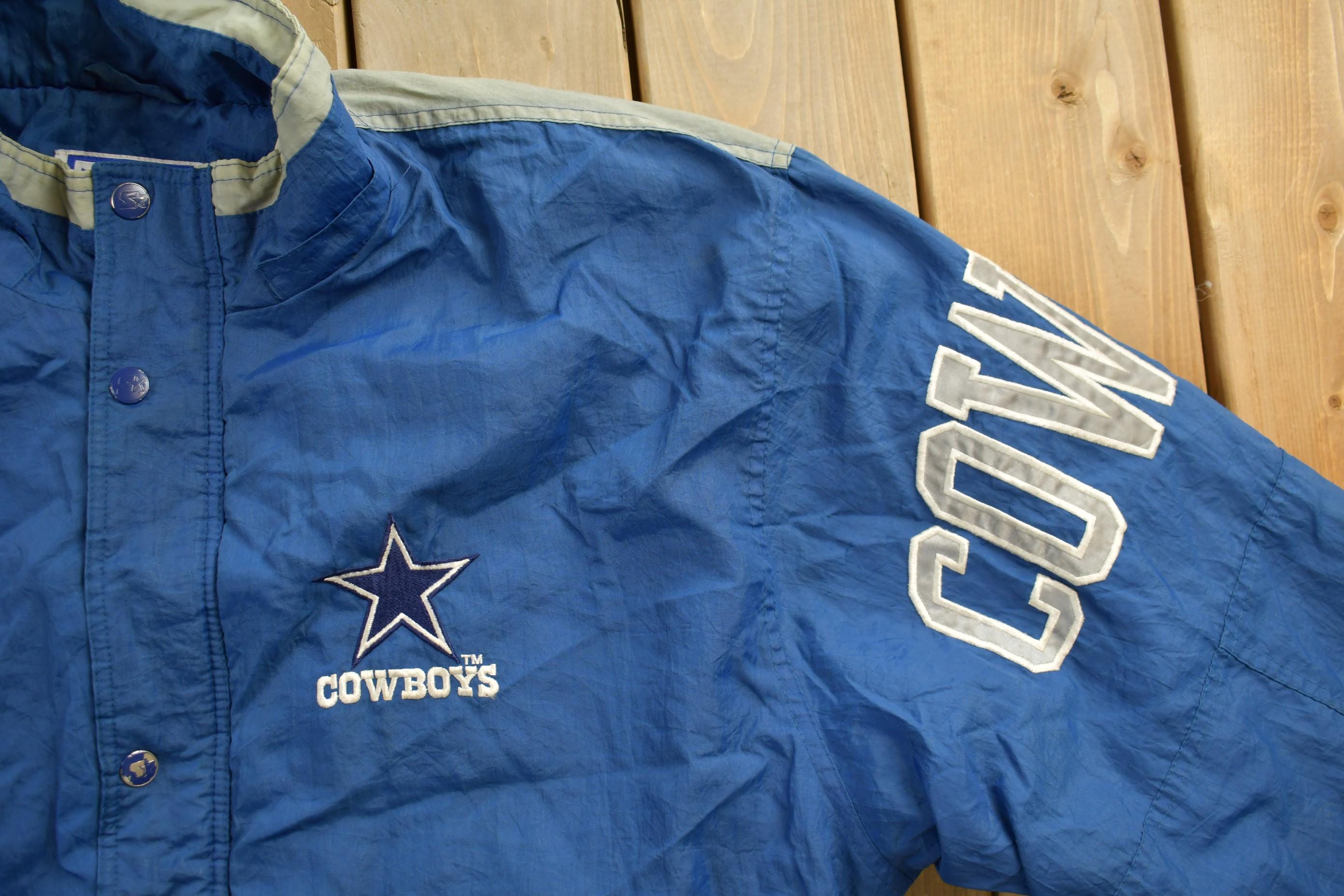 Vintage 1990s Pro Line Dallas Cowboys Windbreaker Jacket