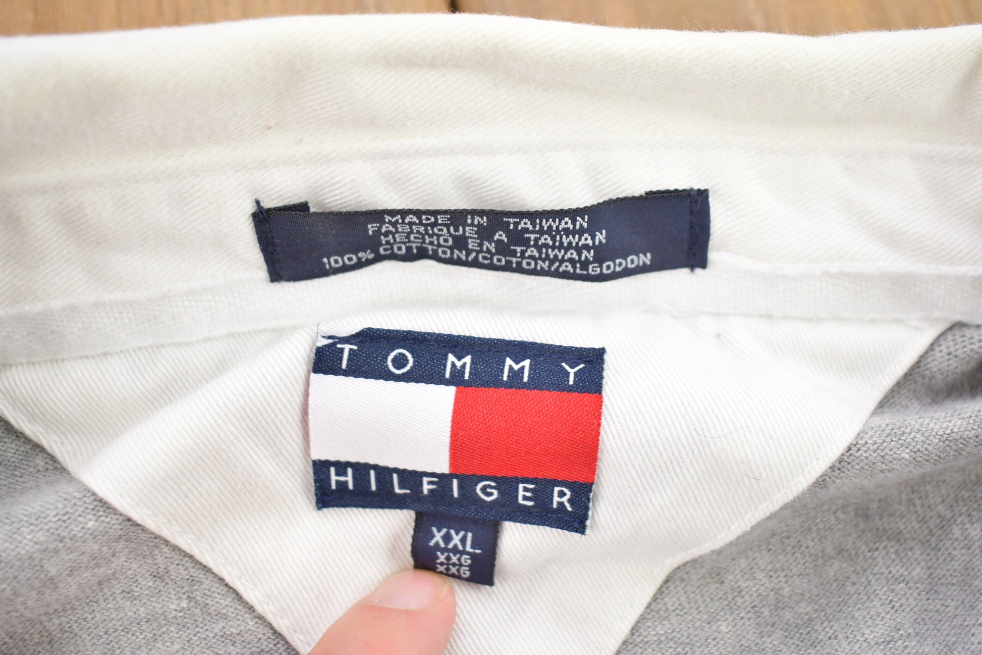 Vintage 1990s Tommy Hilfiger Quarter Button Up Shirt