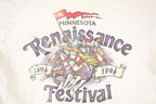 Vintage 1994 Minnesota Renaissance Festival Graphic Print Mock Neck Shirt Men's L