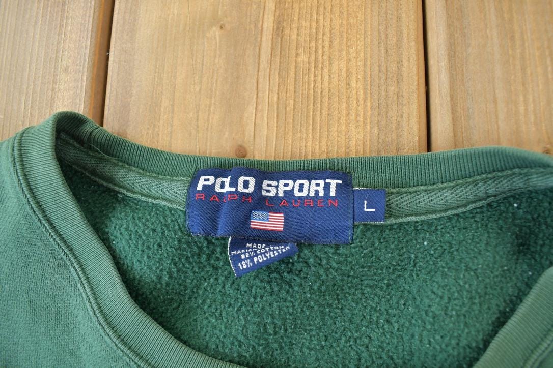 Vintage 1990s Polo Sport Ralph Lauren Crewneck Sweatshirt Made In USA