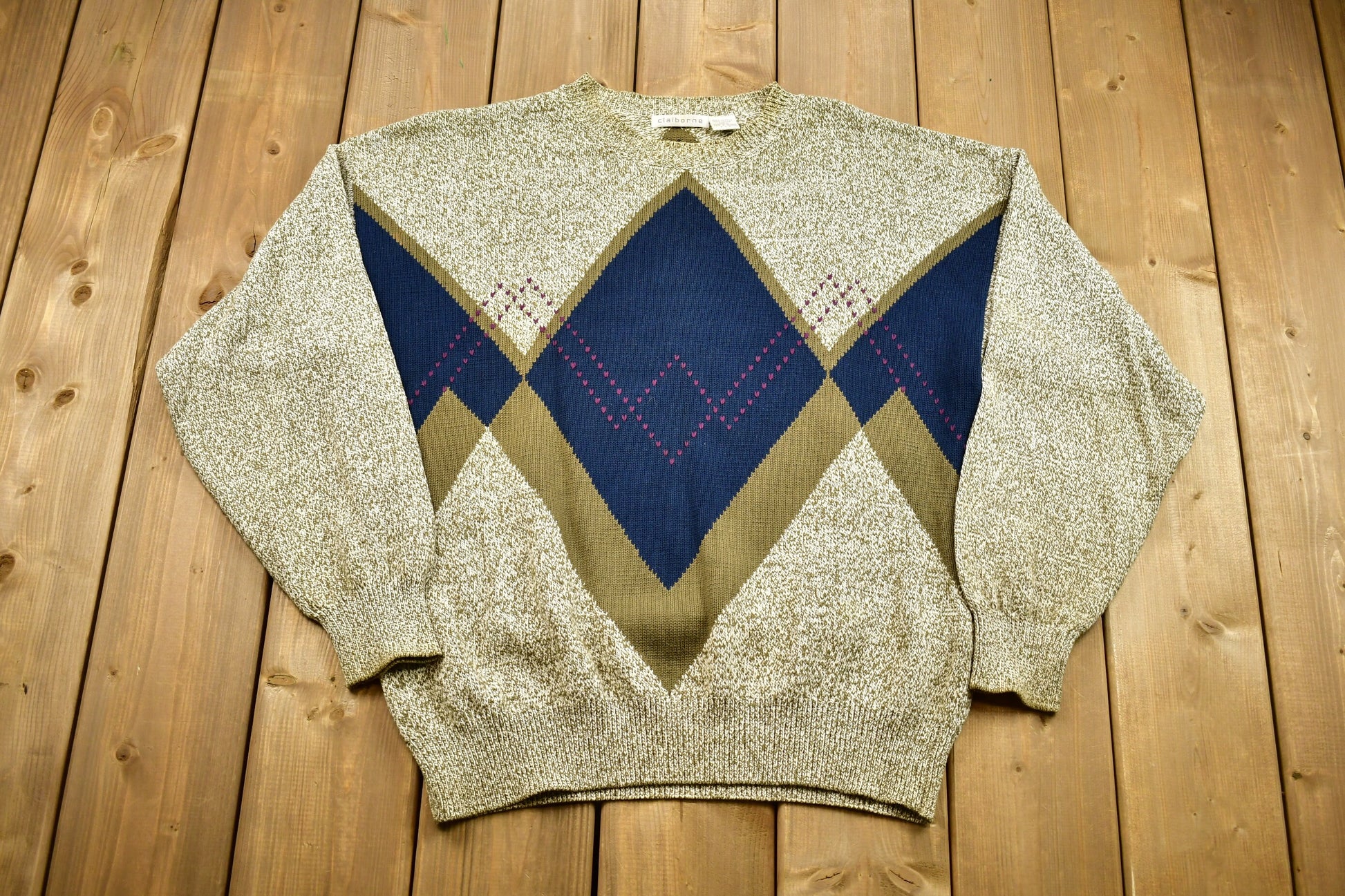 Vintage 1990s Abstract Knitted Crewneck Sweater