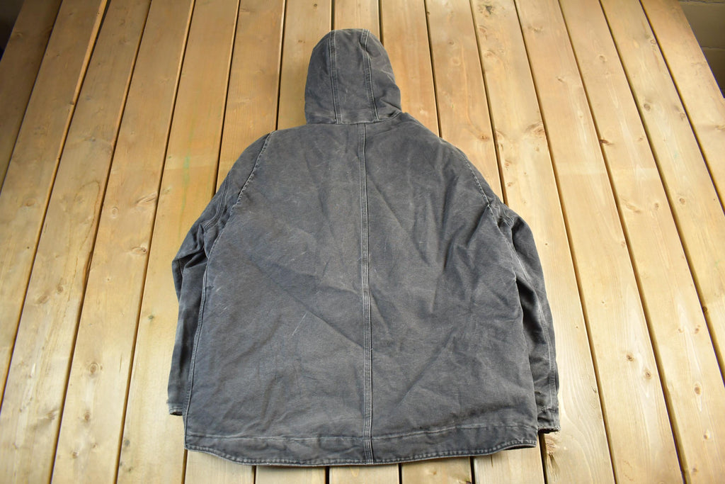 Vintage 2000s Carhartt Hooded Sherpa Lined Jacket Mens XL