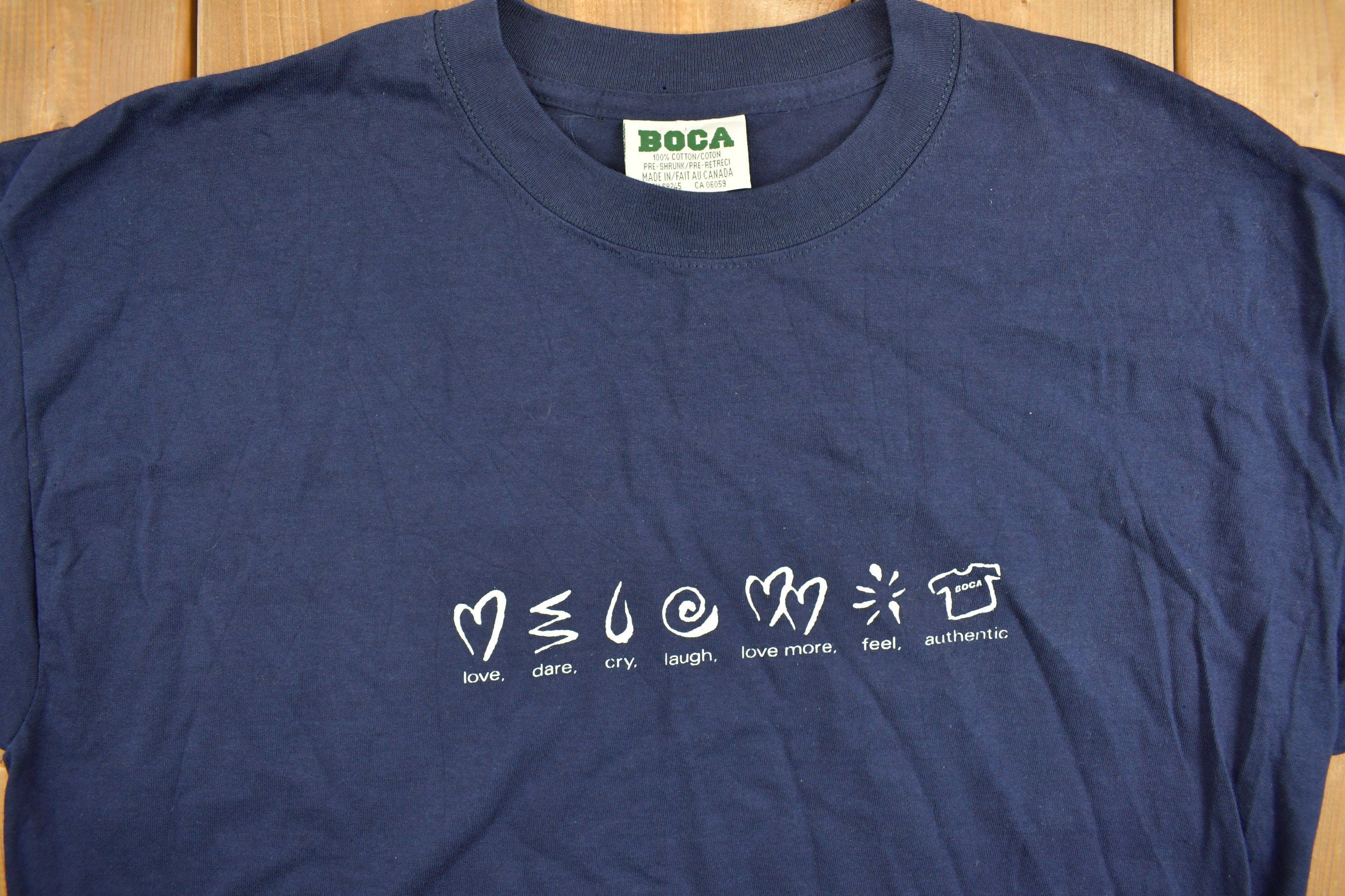 Vintage 1990s Hippie Live Laugh Love Graphic T-Shirt