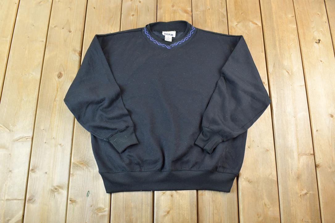 Vintage 1990s Blank Discipline Crewneck Sweatshirt