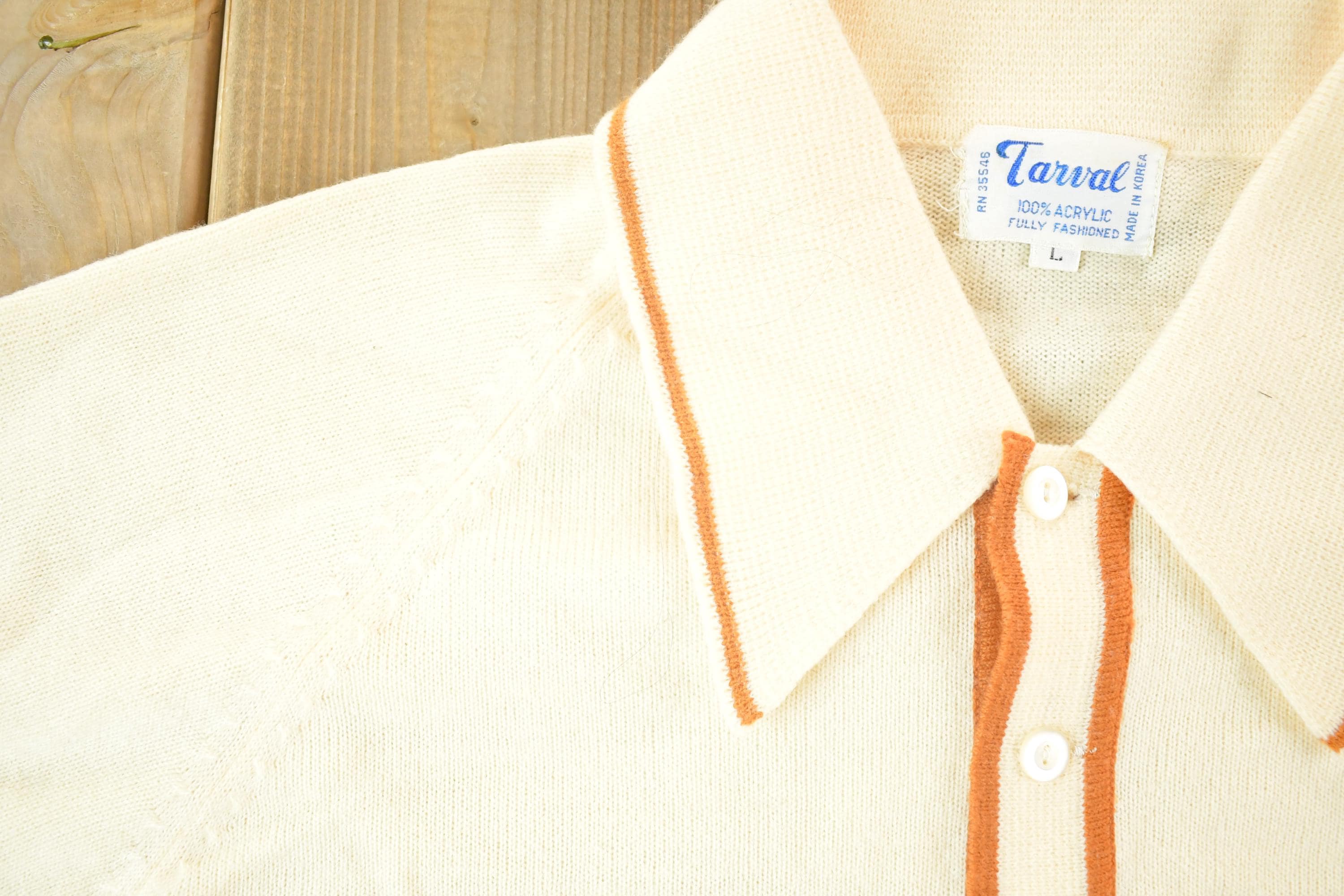 Vintage 1970s Tarval Quarter Button Sweatshirt Mens L