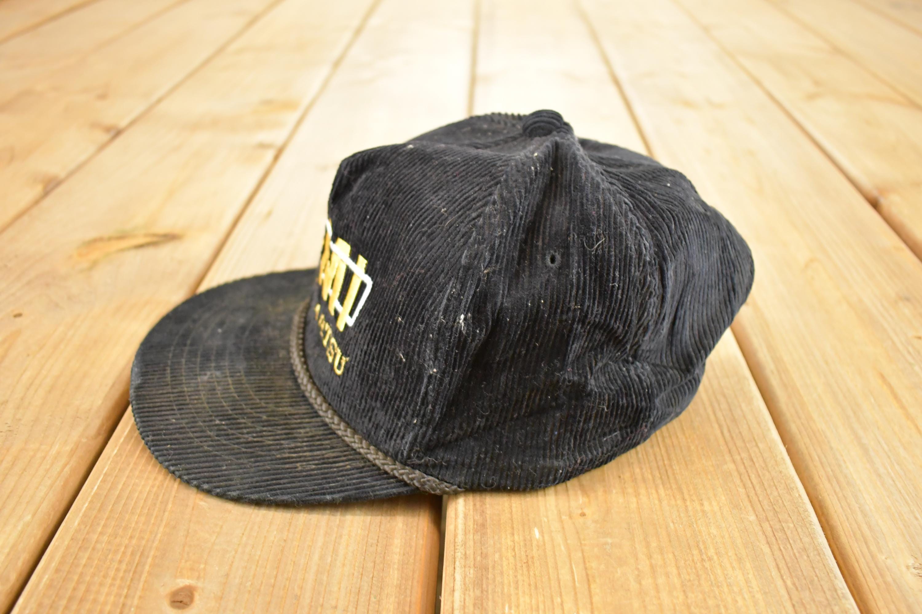Vintage 1980s DMI Komatsu Corduroy Snapback Hat