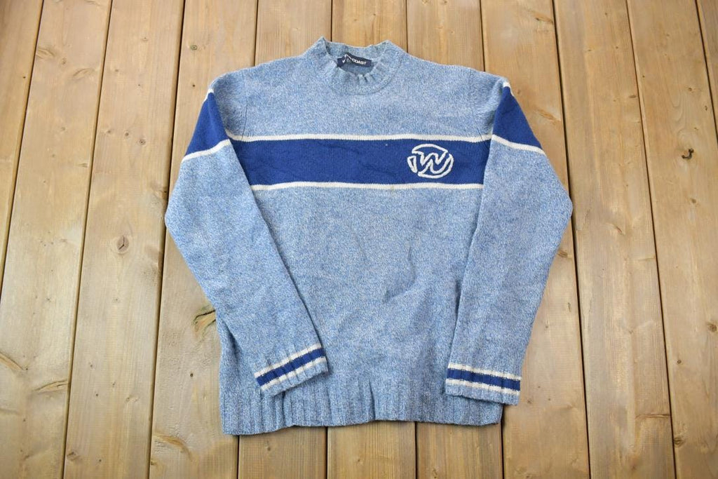 Vintage 1990s West Coast Striped Knit Crewneck Sweater