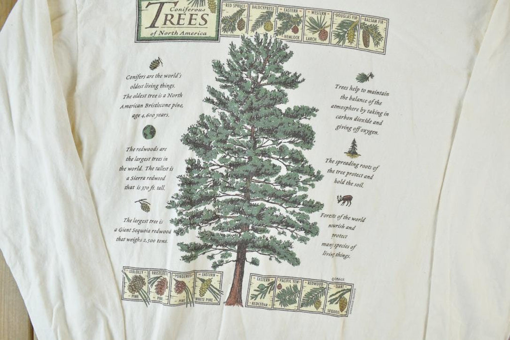 Vintage 1990s Coniferous Trees Single Stitch T-Shirt