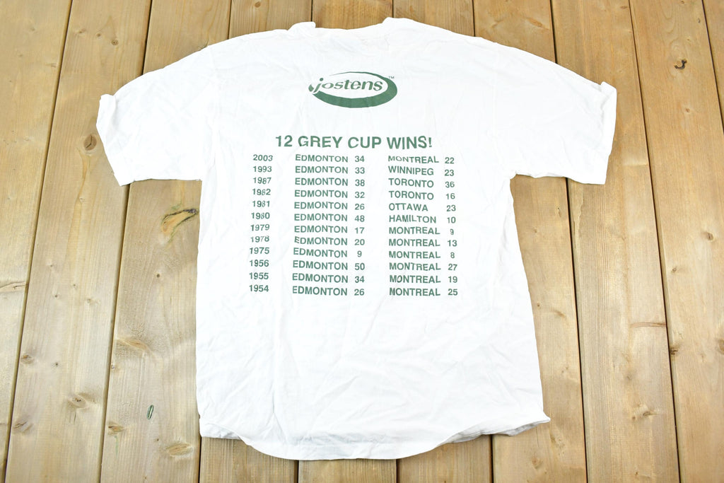 Vintage 2003 Edmonton Eskimos Grey Cup Champions Souvenir T-Shirt Mens M