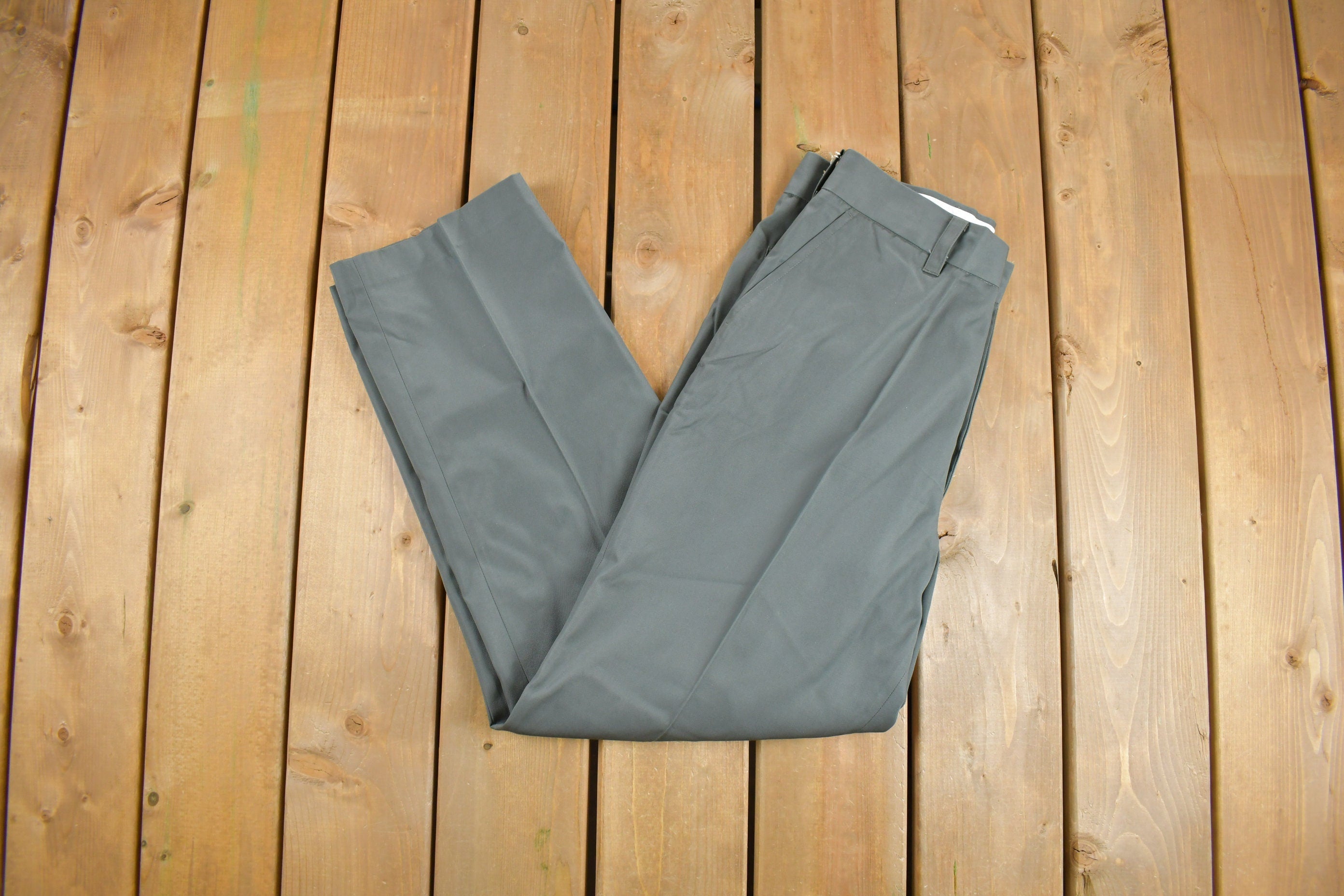 Vintage 1960s Champion Pleated Trousers Size 34 x 31  60s Champion  True Vintage  1970s Pants  Olive Green  True Vintage Champion