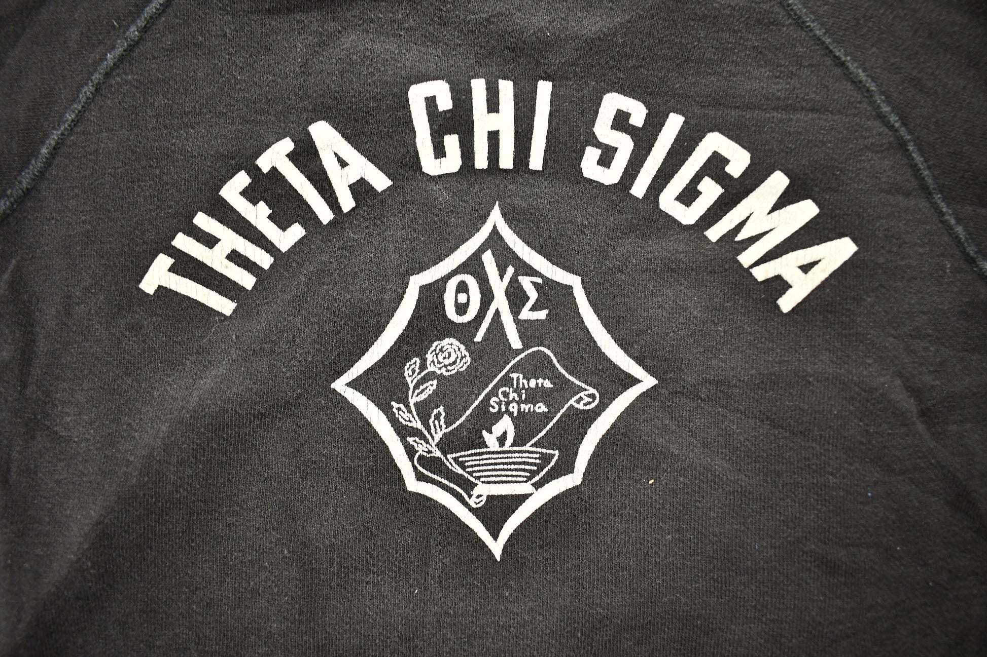 Vintage 1950s Theta Chi Sigma Champion Raglan Crewneck Sweatshirt