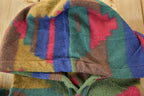 Vintage 1990s Denim Republic Aztec Pattern Fleece Hoodie Men's Medium