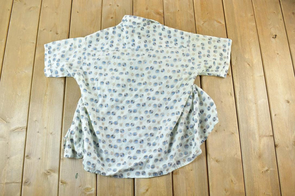 Vintage 1970s Abstract Dots Button Up Shirt