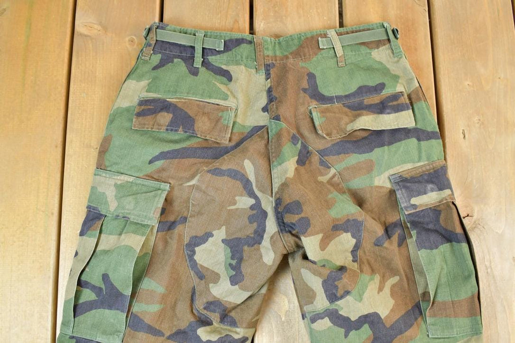 Vintage 1990s Army Camouflage Cargo Pants Size 32 x 26 Made In