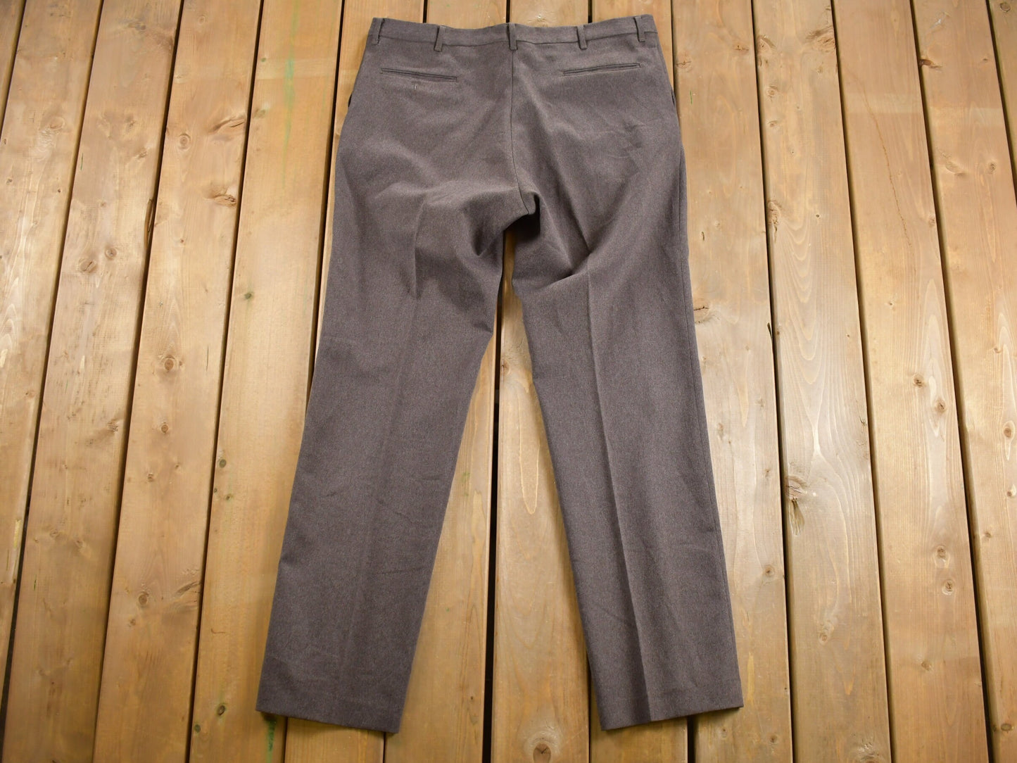 Vintage 1970s Pleated Trousers Size 38 x 33.5 / American Vintage / True Vintage / 1970s Pants / Grey / Made in USA