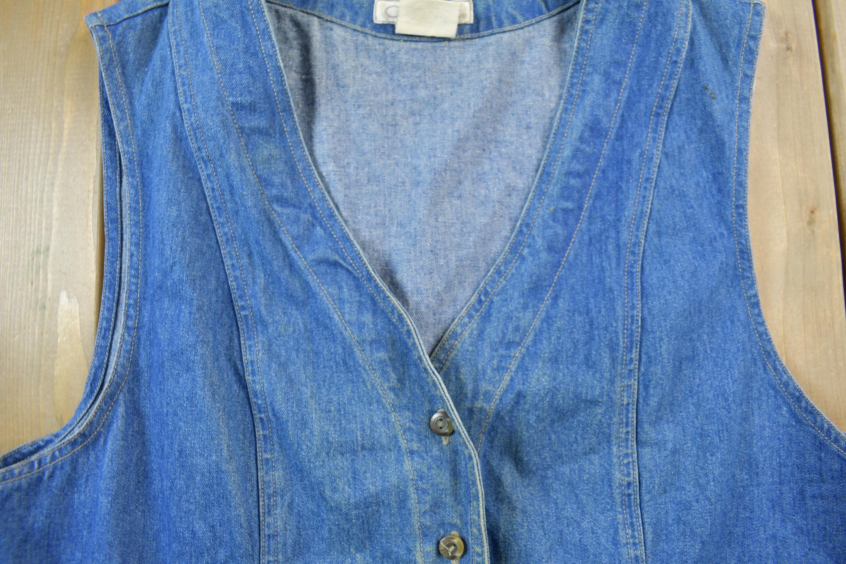 Vintage 1990s Cherokee Jean Button Up Vest