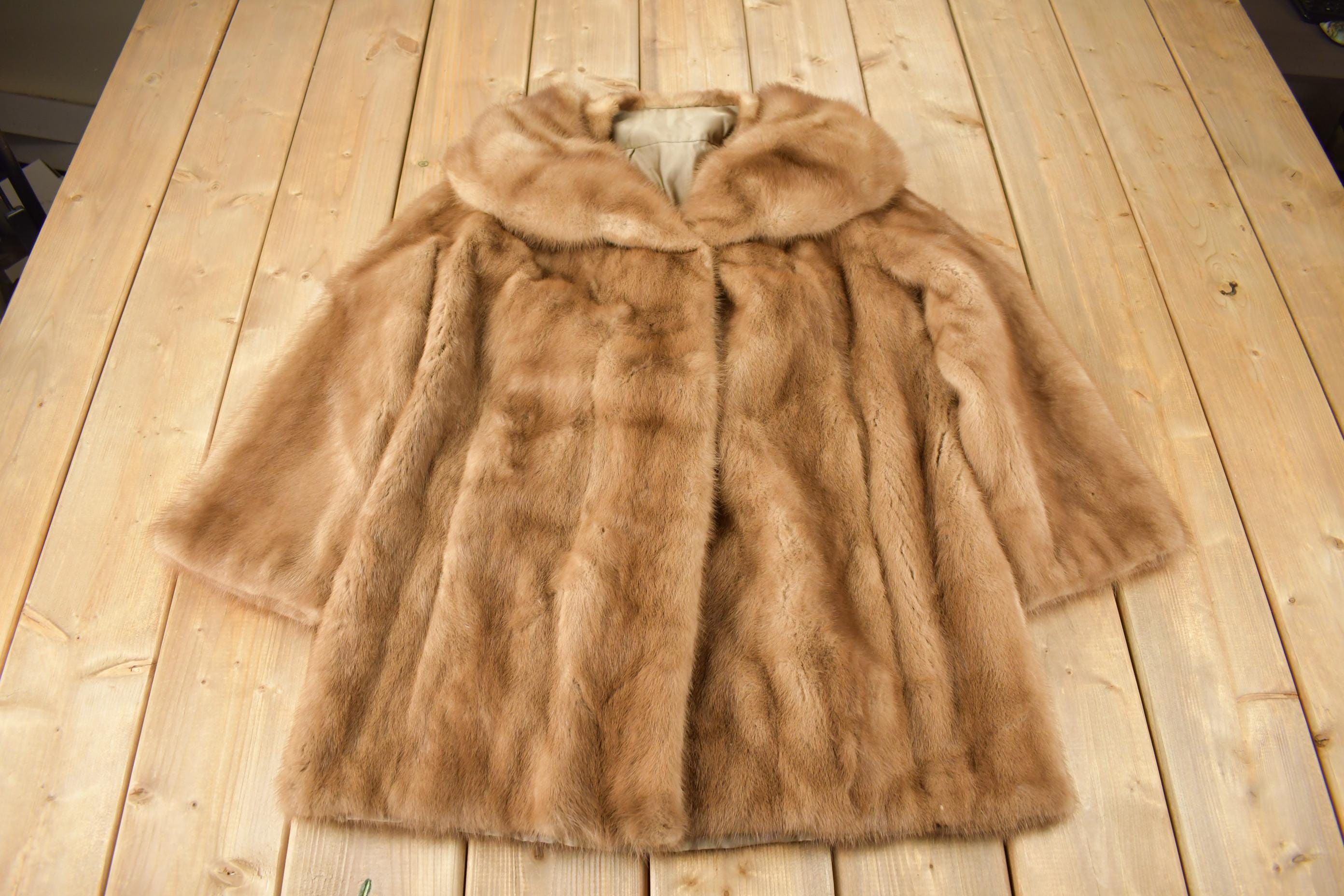 Vintage 1970s Brown Mink Fur Coat