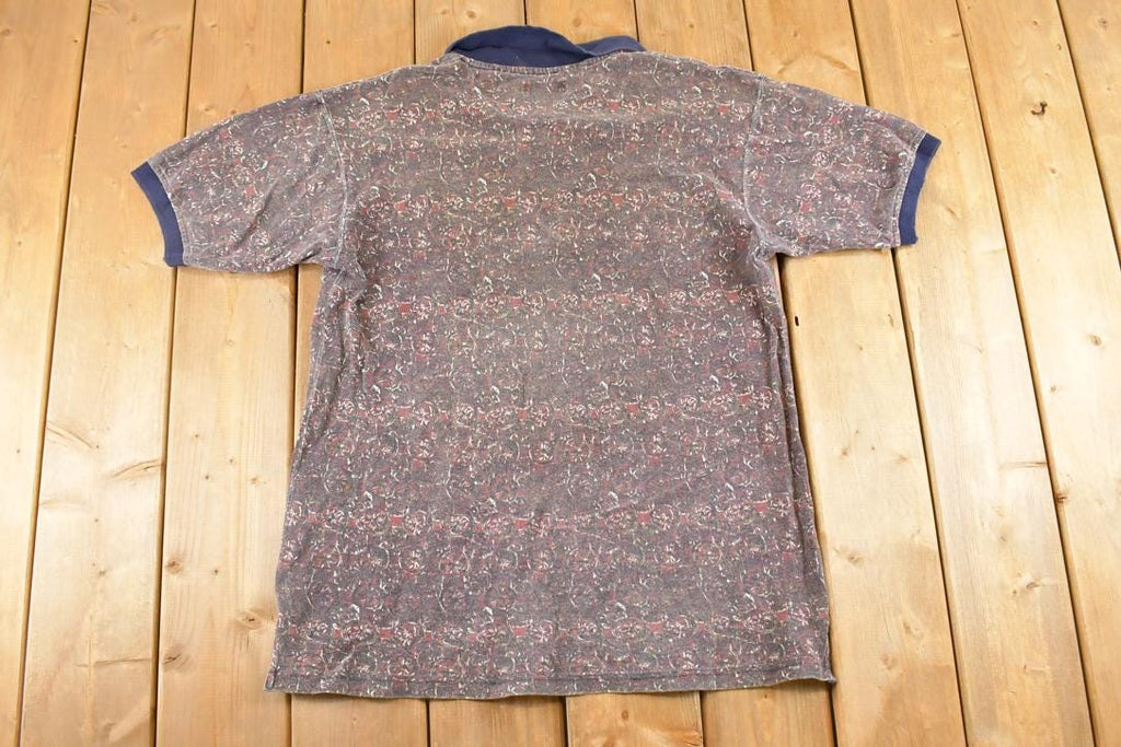 Vintage 1990s Nautica Boating Quarter Button Shirt Men's M / Preppy Button Up / 90's Dress Shirt