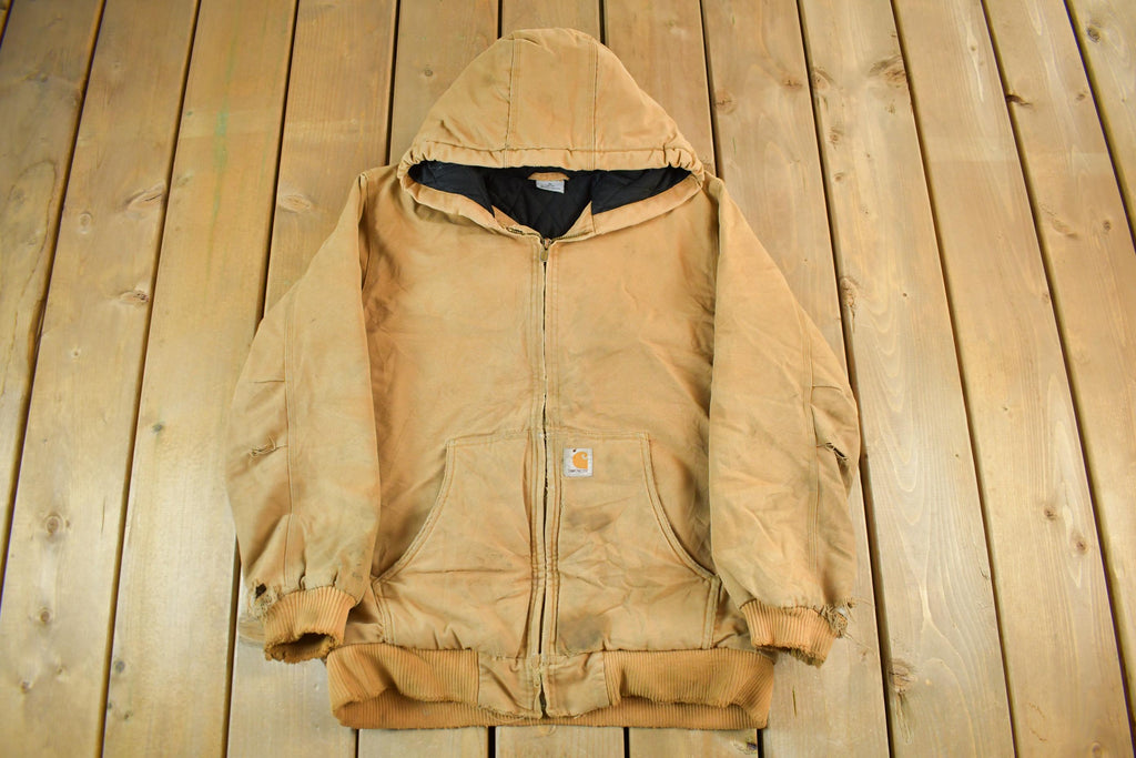 Vintage 1990s Carhartt Hooded Jacket Youth XL