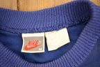 Vintage 1980s Nike Big Swoosh Jersey Like Crewneck Sweatshirt