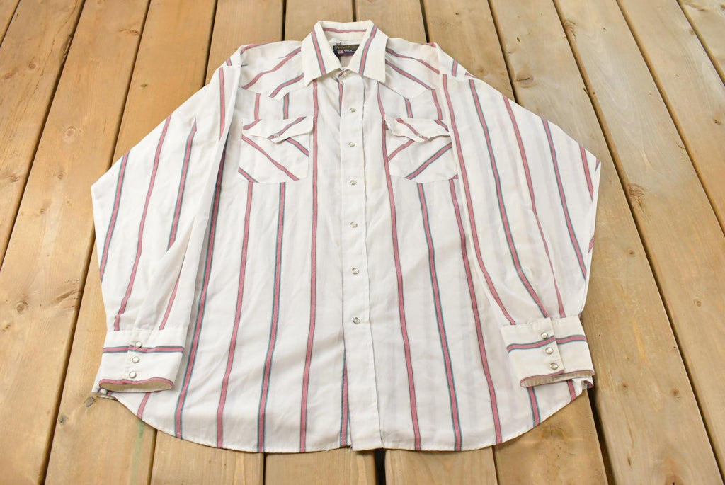 Vintage 1980s Panhandle Slim Striped Button Up Shirt Men's XL