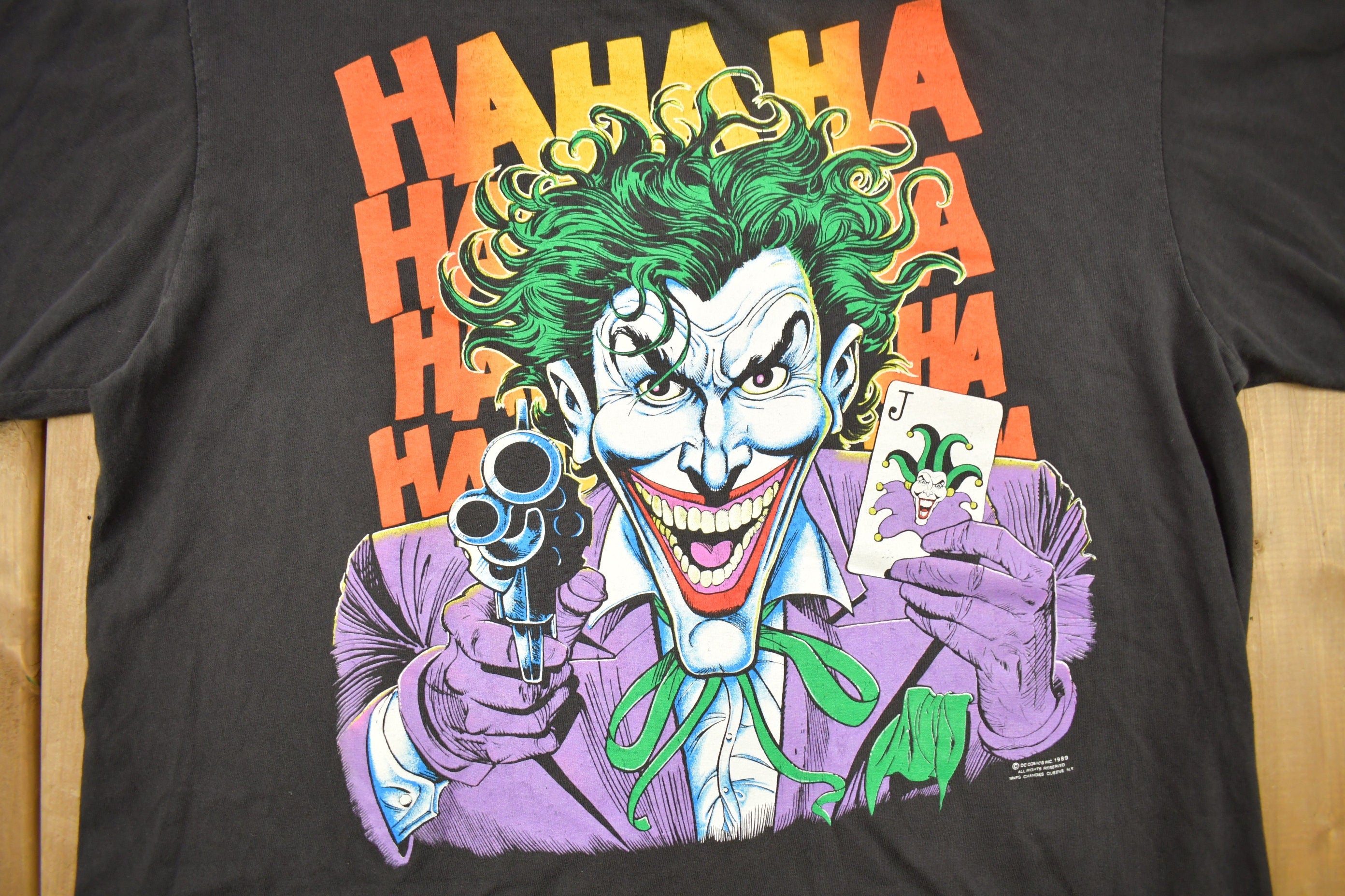 Vintage 1989 Joker DC Comics Batman Promo T-Shirt
