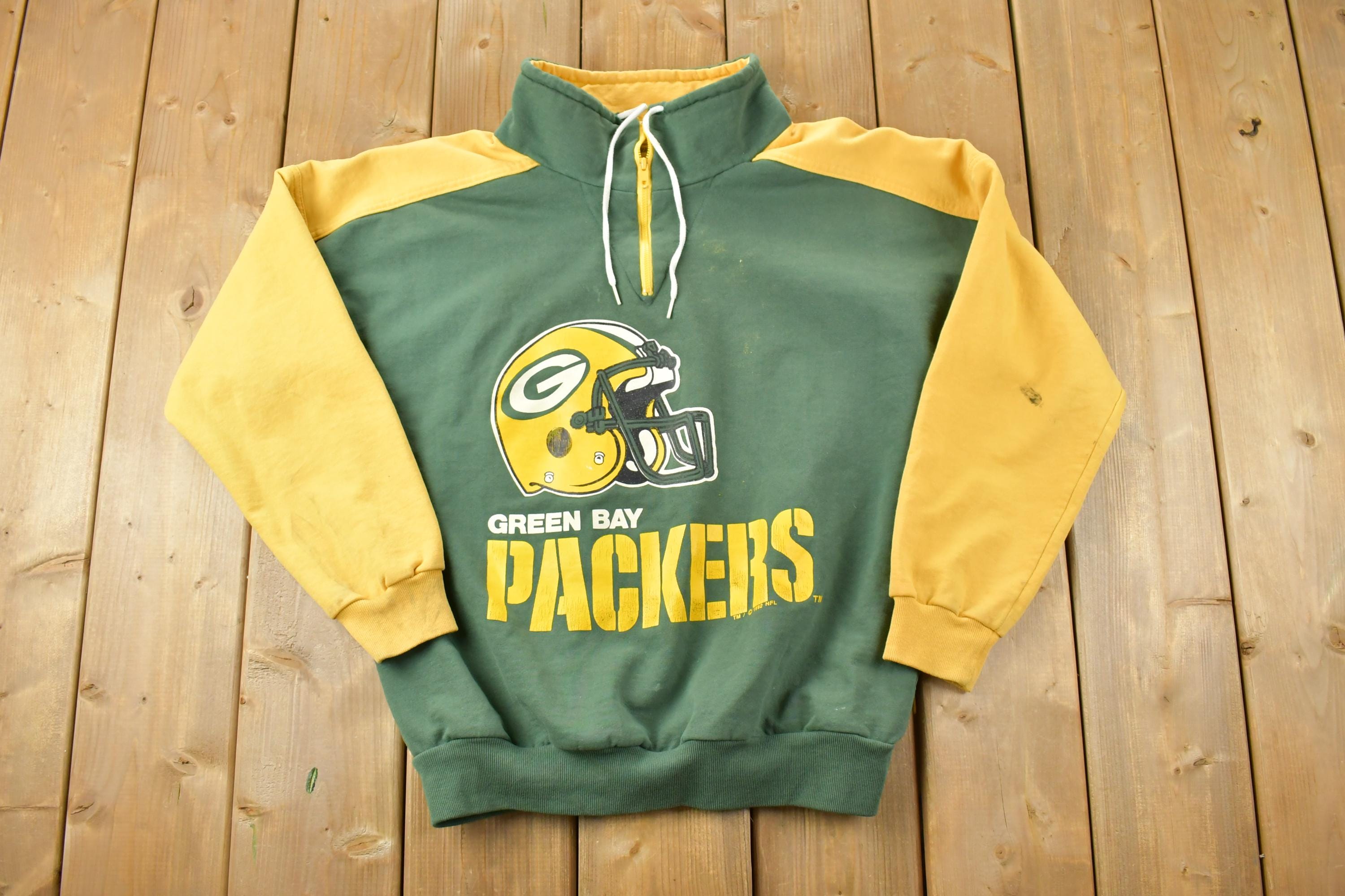 Vintage 1990s Green Bay Packers NFL Mock Neck Sweatshirt