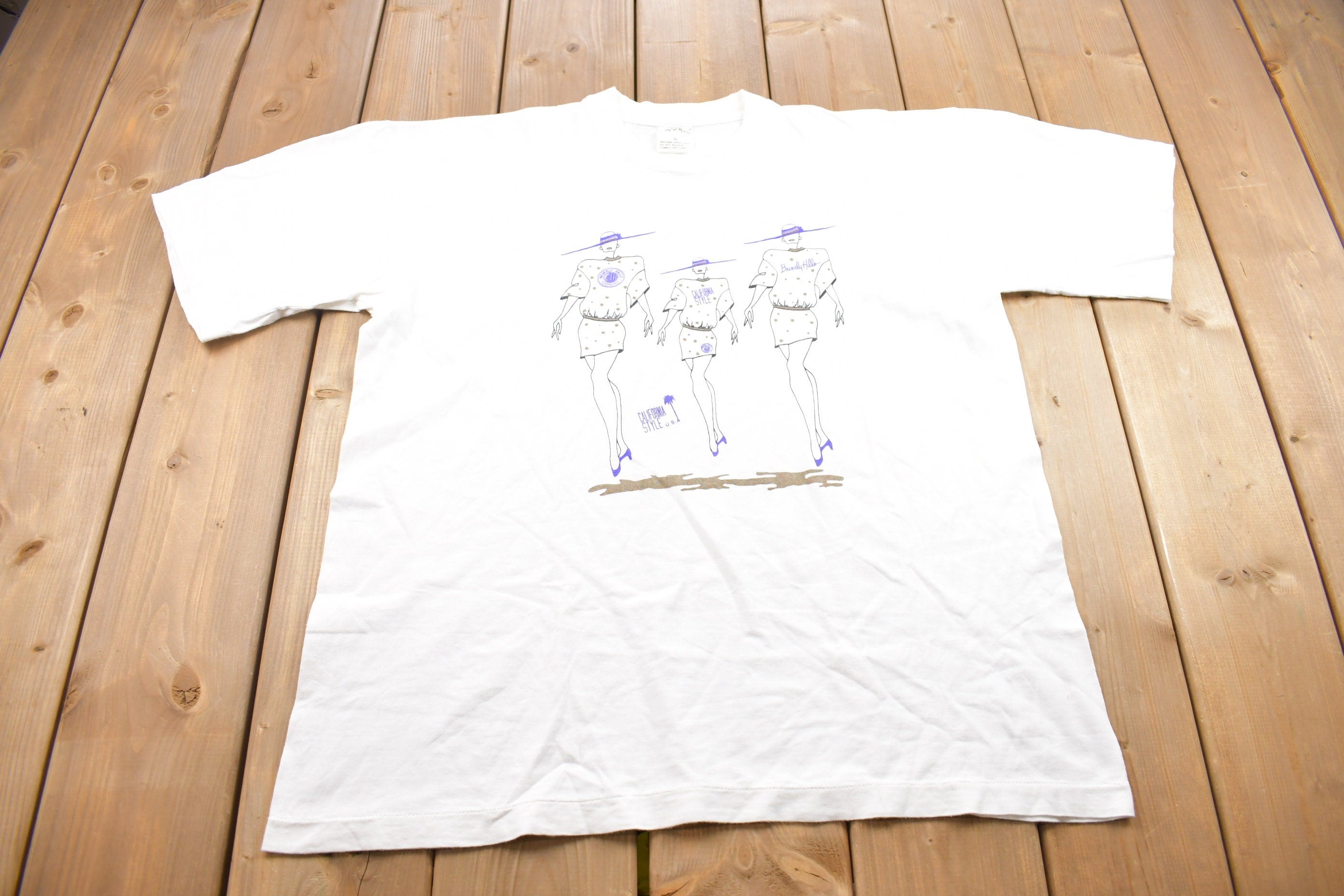 Vintage 1990s California Style Graphic T Shirt