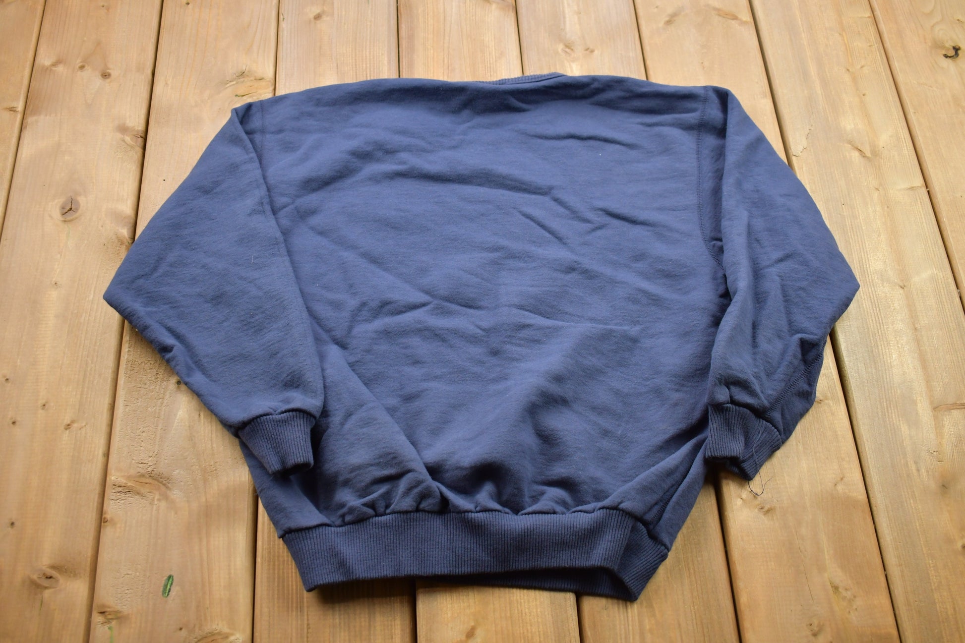 Vintage 1990s Blank Navy Blue Crewneck Sweatshirt