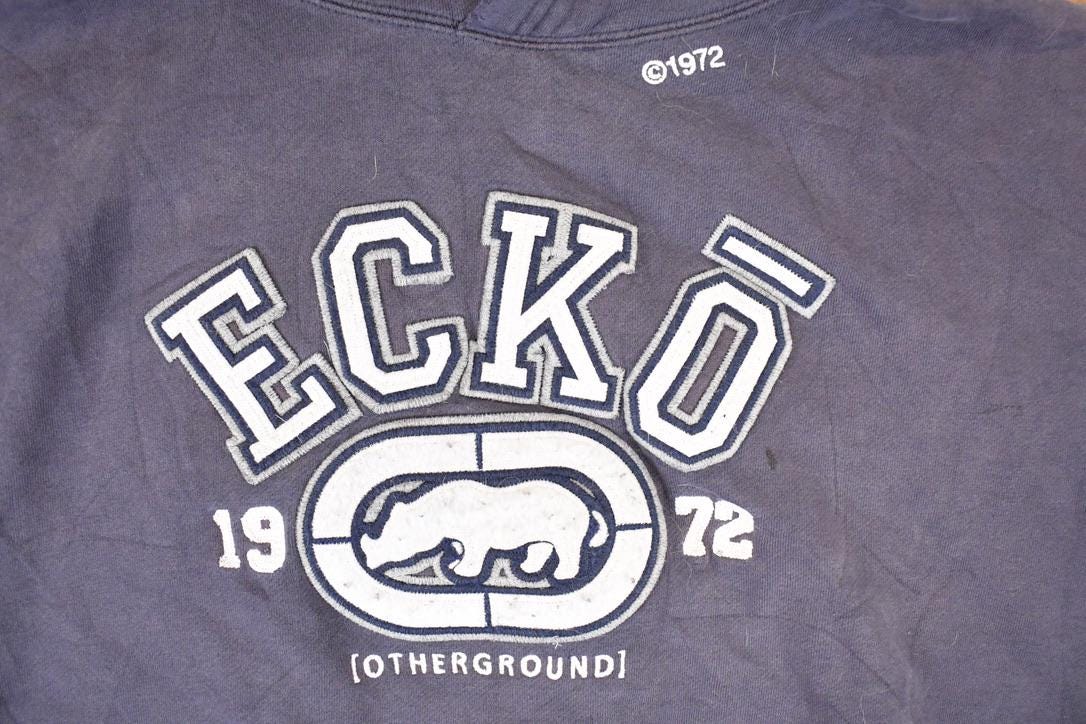 Vintage 1990s Ecko Otherground Embroidered Hip Hop Hoodie Sweatshirt Mens XL / 90's New York Streetwear Sweater
