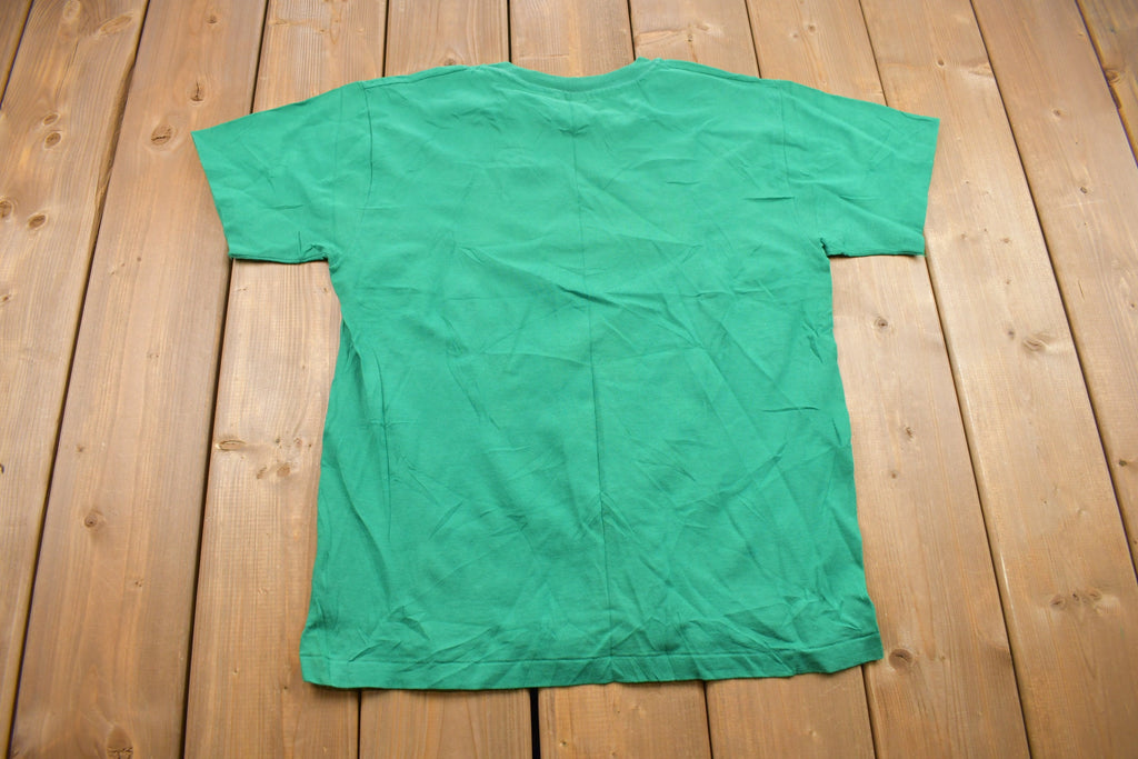 Vintage 1980s Hanes Blank Green T Shirt